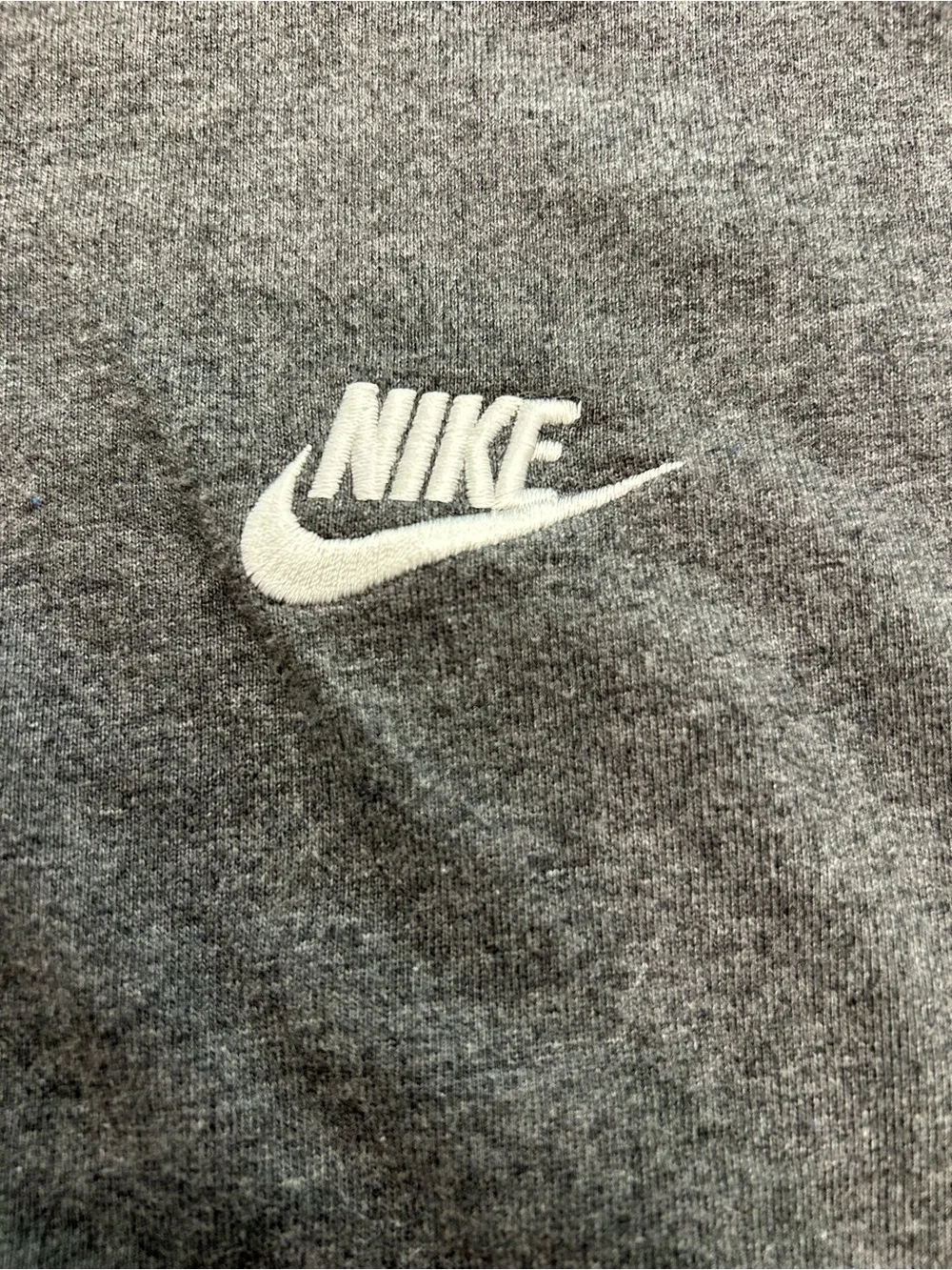 Nike Sportswear Club Jersey Hoodie 2XL Gray Cotton Pullover Swoosh XXL